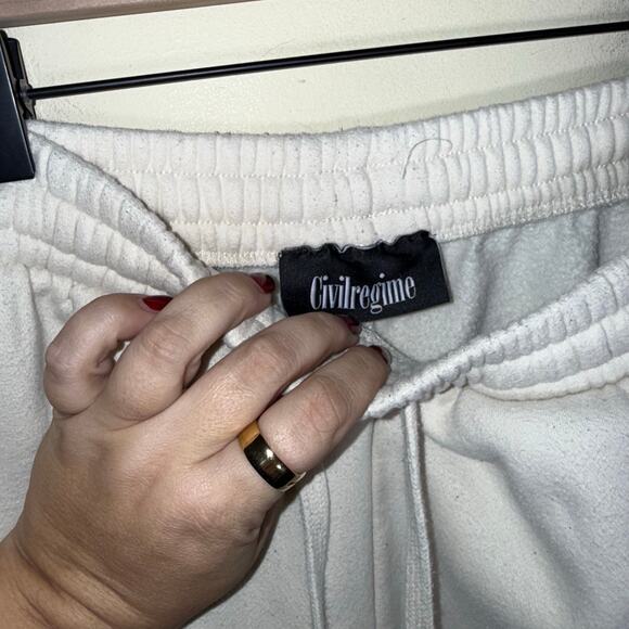 CIVIL REGIME streetwear double sided graphic balloon drawstring joggers L - Picture 9 of 11